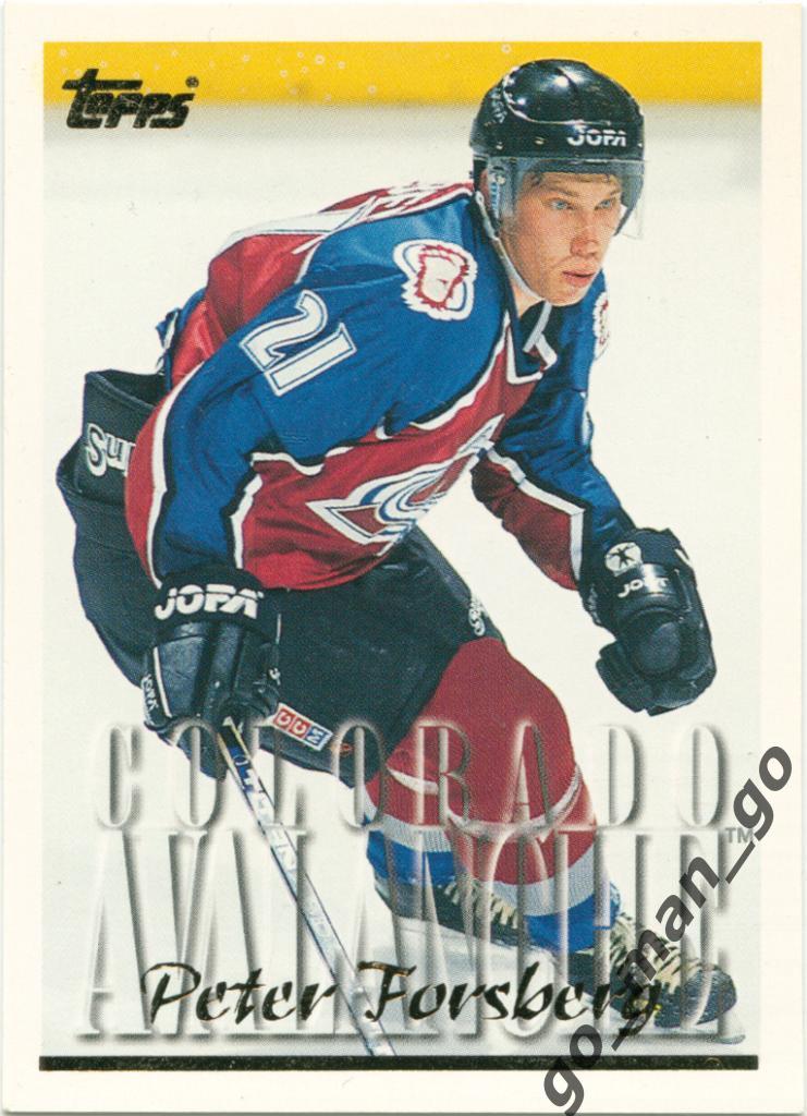 Peter Forsberg (Colorado Avalanche). Topps NHL 1995-1996, № 359.