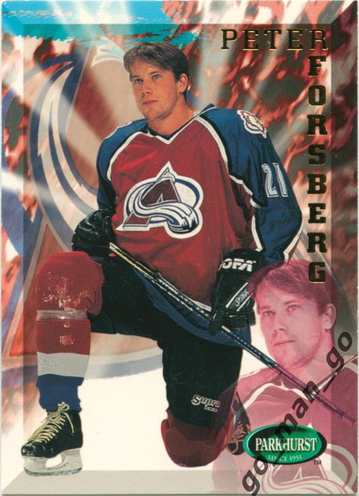 Peter Forsberg (Colorado Avalanche). Parkhurst International 1995-1996, № 316.