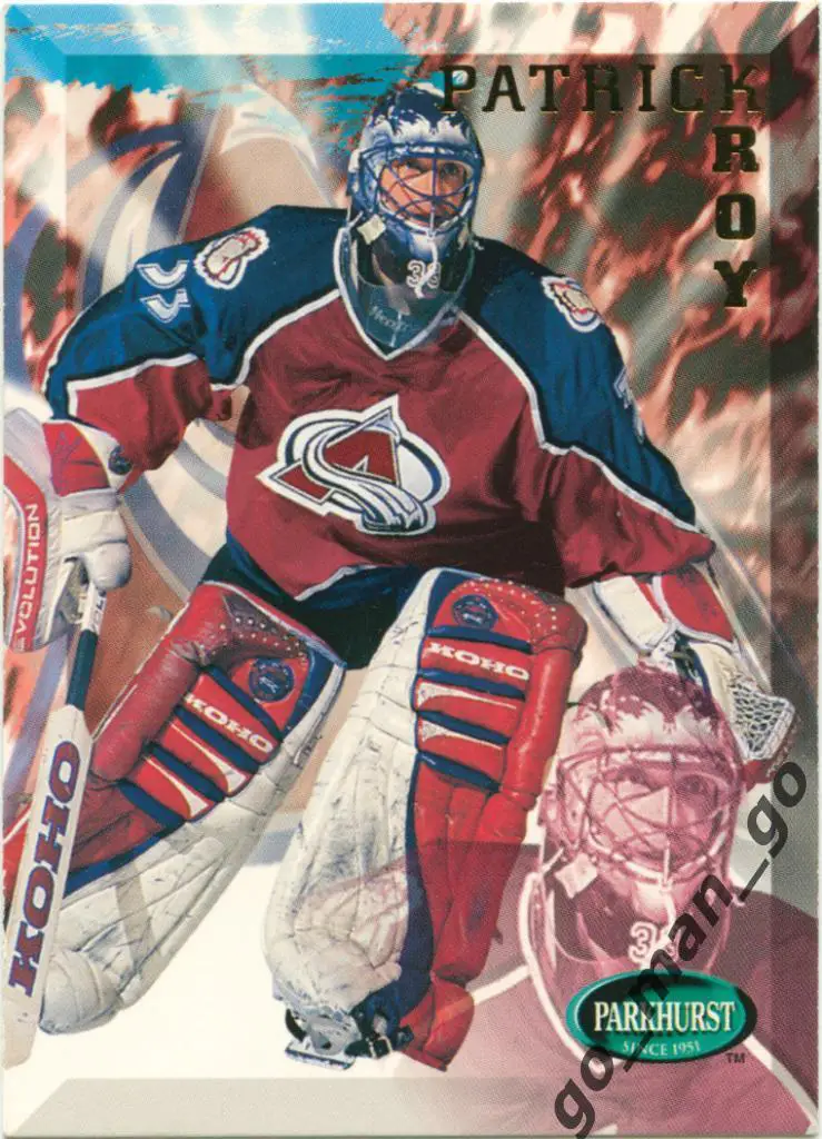 Patrick Roy (Colorado Avalanche). Parkhurst International 1995-1996, № 323.