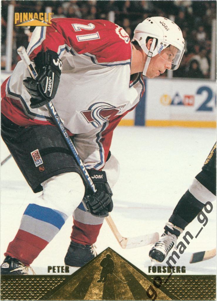 Peter Forsberg (Colorado Avalanche). Pinnacle NHL 1996-1997, № 78.