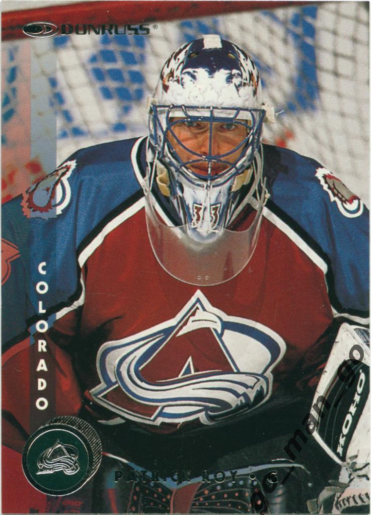 Patrick Roy (Colorado Avalanche). Donruss NHL 1997-1998, № 5.