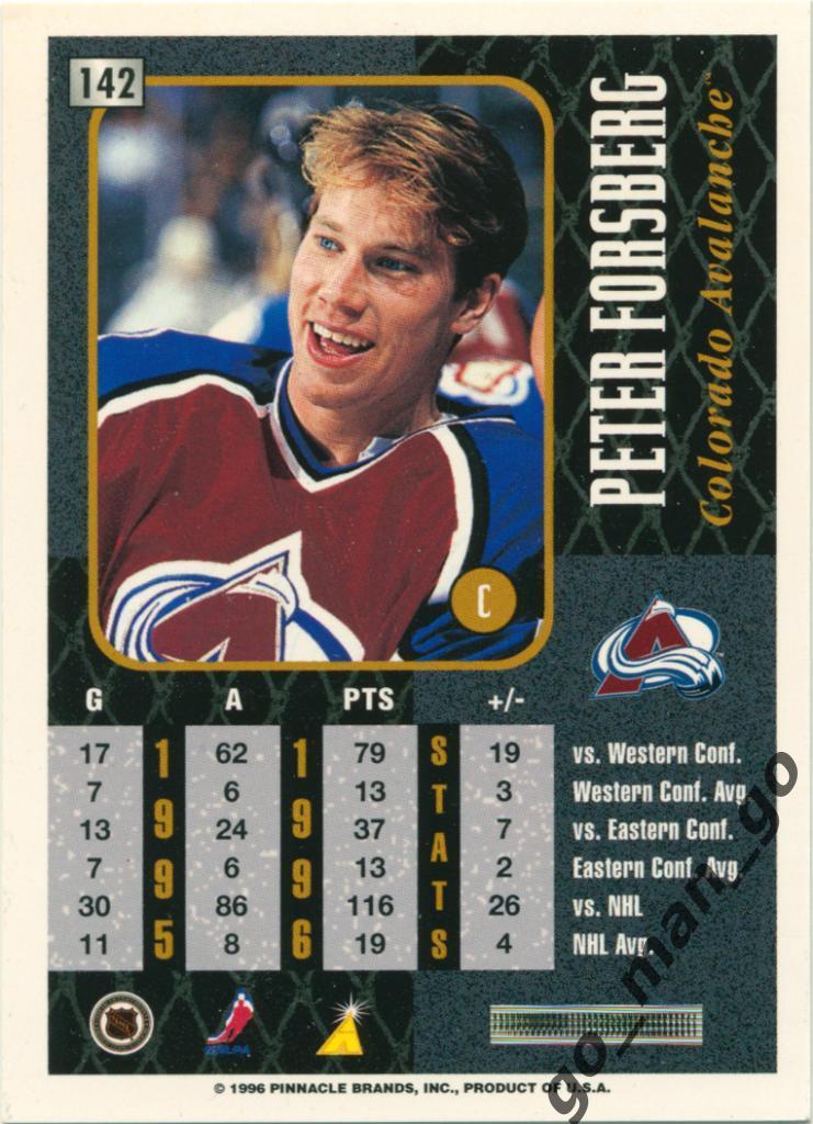 Peter Forsberg (Colorado Avalanche). Pinnacle Summit 1996-1997, № 142. 1