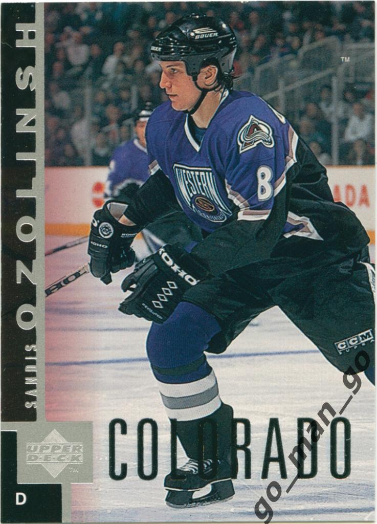 Sandis Ozolinsh Сандис Озолиньш Colorado Avalanche Upper Deck NHL 1997-1998 № 44