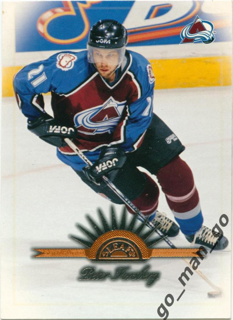 Peter Forsberg (Colorado Avalanche). Leaf NHL 1997-1998, № 3.