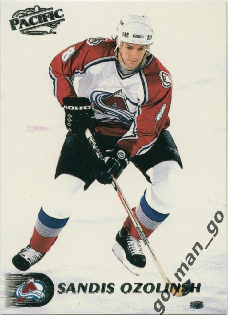 Sandis Ozolinsh Сандис Озолиньш Colorado Avalanche. Pacific NHL 1998-1999 № 167.