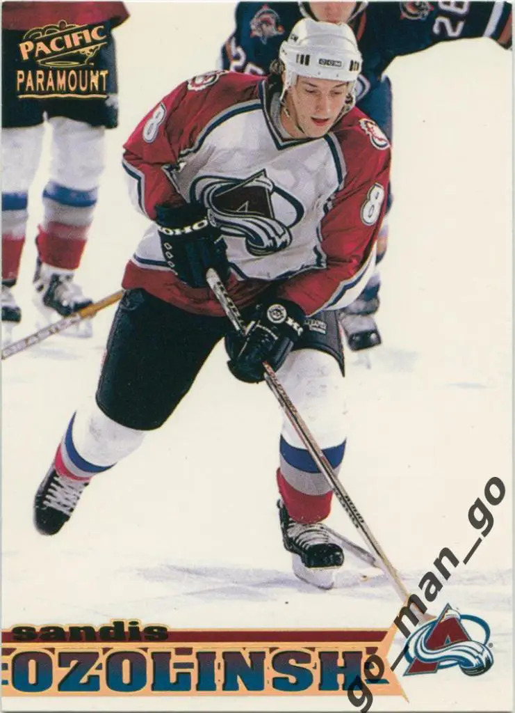 Sandis Ozolinsh Озолиньш (Colorado Avalanche). Pacific Paramount 1998-1999 № 59.