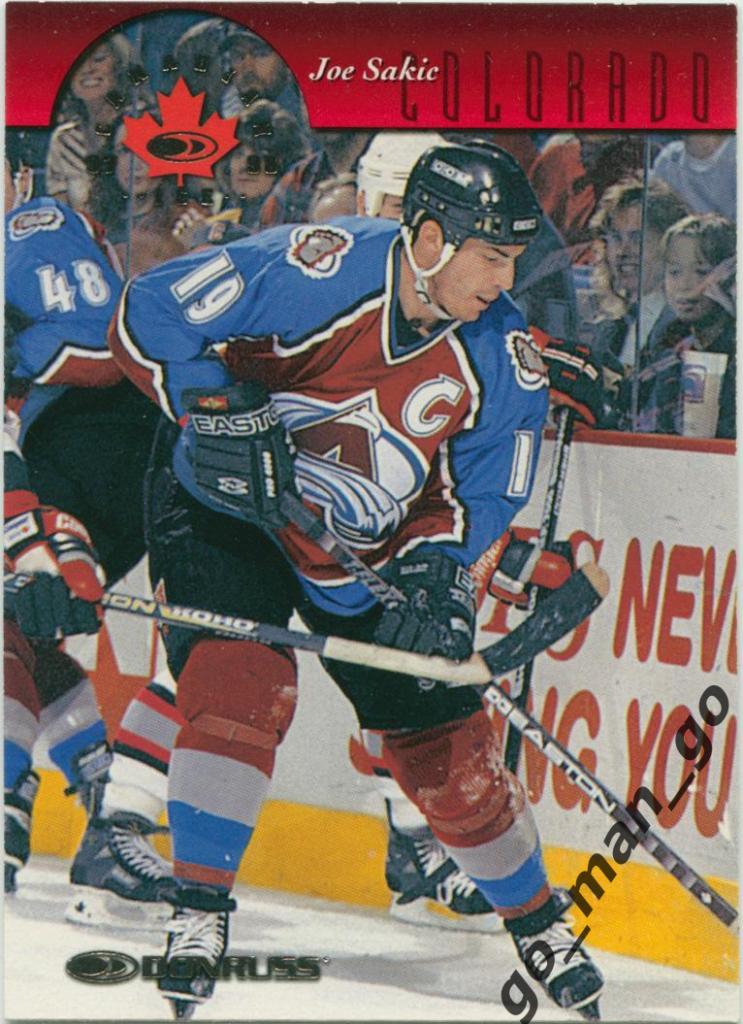 Joe Sakic (Colorado Avalanche). Donruss Canadian Ice 1997-1998, № 102.