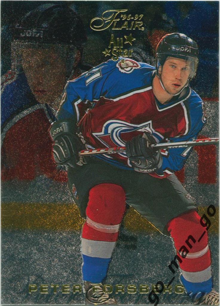 Peter Forsberg (Colorado Avalanche). Flair All Star 1996-1997, № 18.