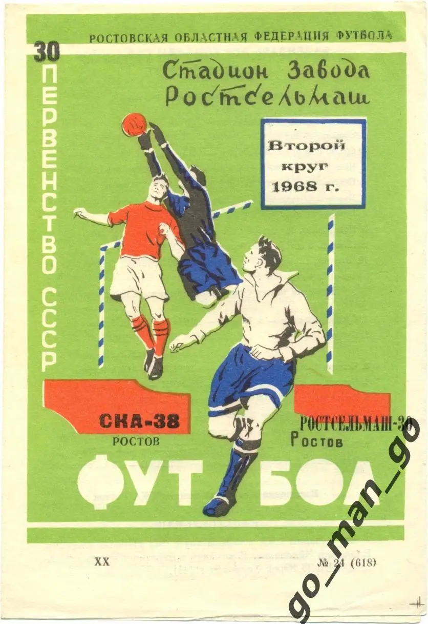 СКА Ростов-на-Дону, РОСТСЕЛЬМАШ 1968 (второй круг).