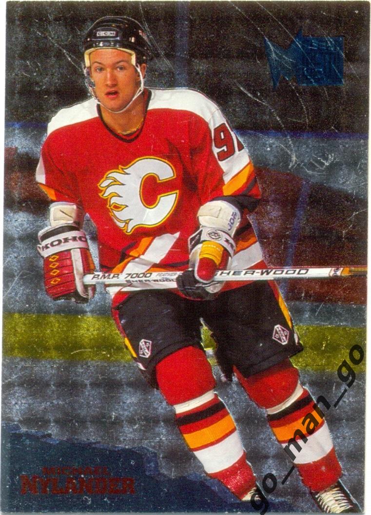 Michael Nylander (Calgary Flames). Fleer Metal NHL 1995-1996, № 22.