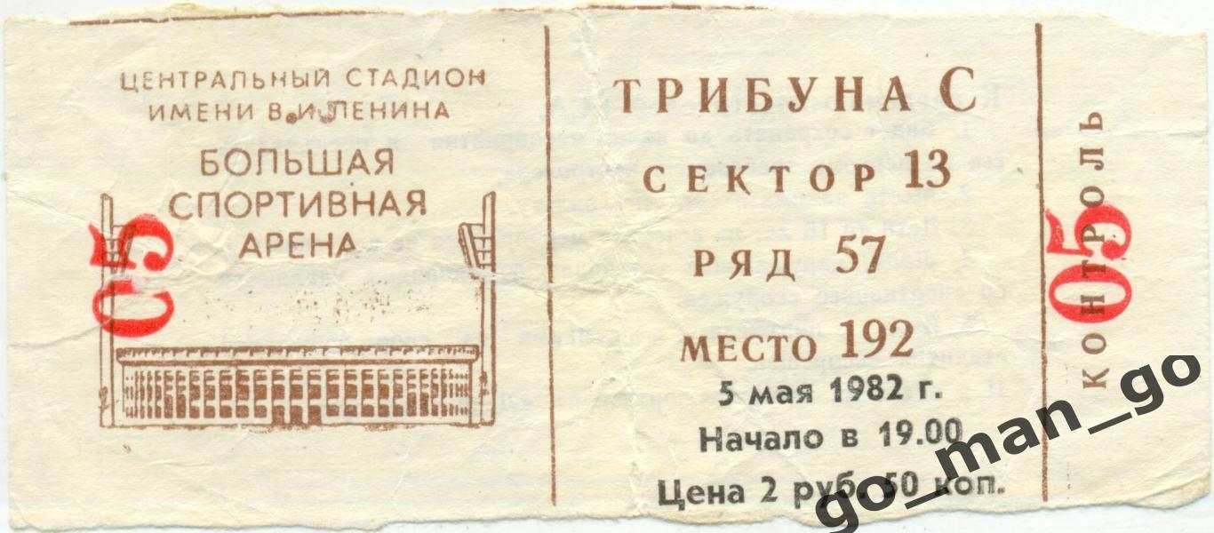 СССР сборная – ГДР / ГЕРМАНИЯ сборная 05.05.1982, товарищеский матч.