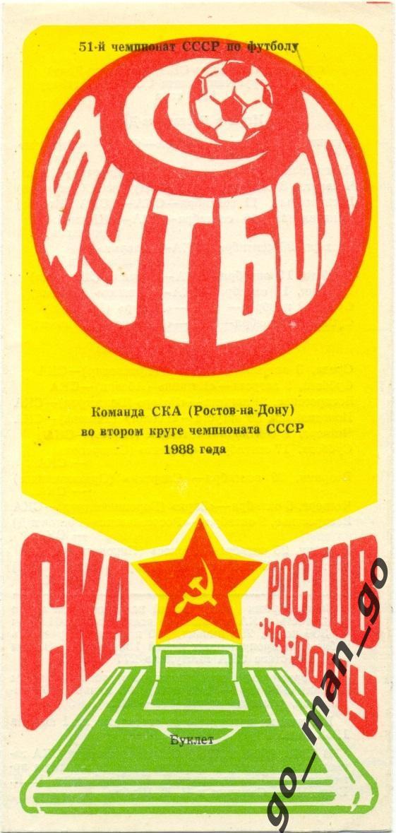 СКА Ростов-на-Дону 1988 (второй круг).