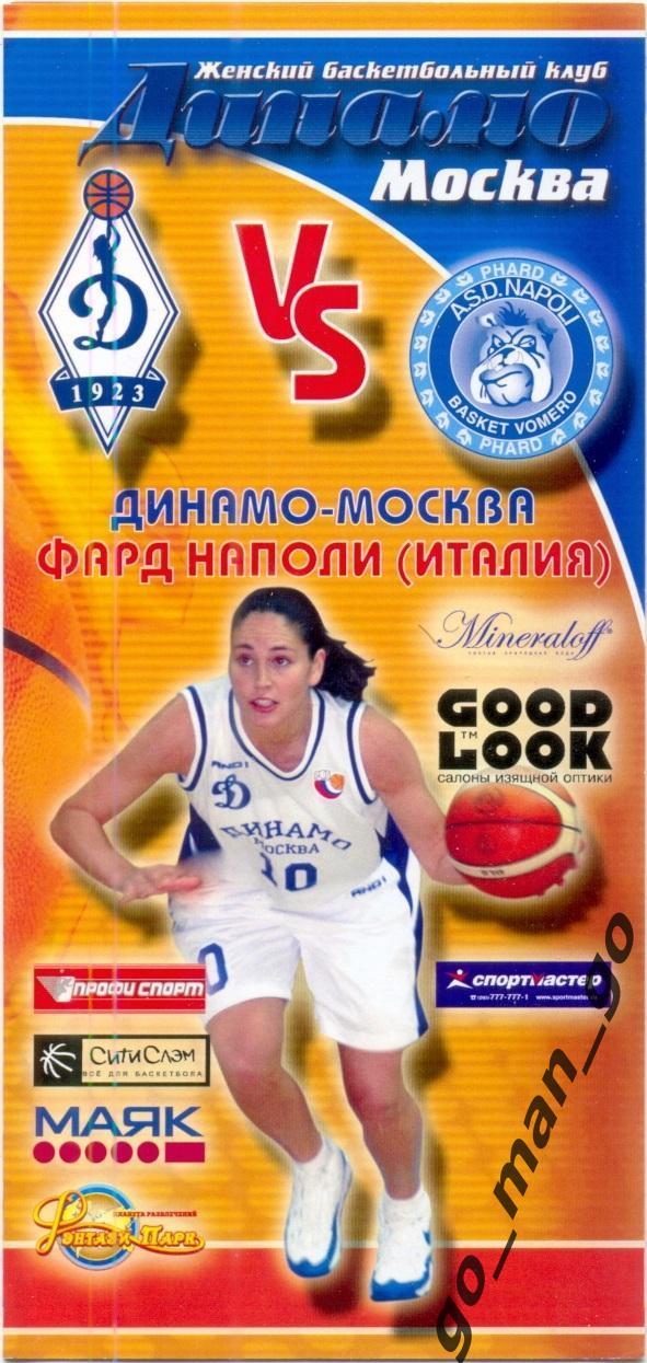 ДИНАМО Москва – ФАРД НАПОЛИ 11.01.2006, Евролига FIBA, группа C, женщины.