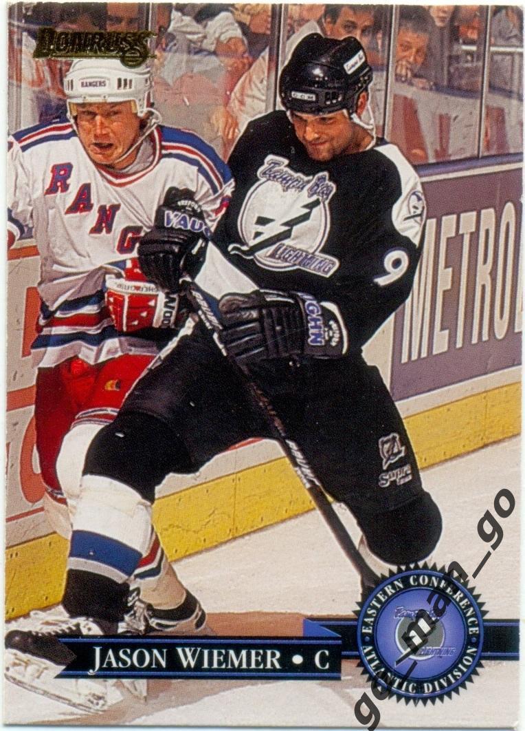 Jason Wiemer (Tampa Bay Lightning). Donruss NHL 1995-1996, № 11.