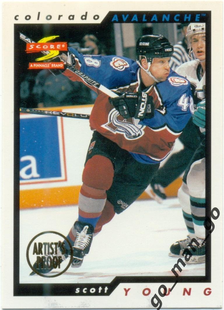 Scott Young (Colorado Avalanche). Score NHL Artists Proofs 1996-1997. № 140.