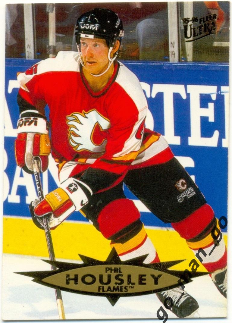 Phil Housley (Calgary Flames). Fleer Ultra NHL 1995-1996, № 25.