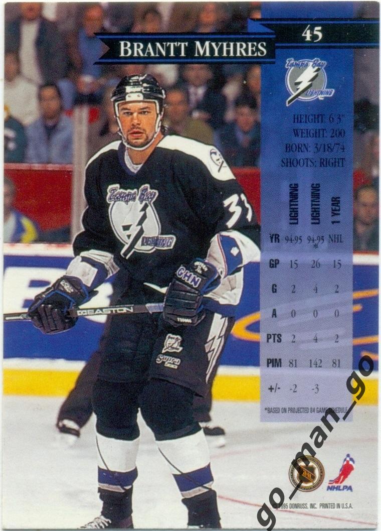 Brantt Myhres (Tampa Bay Lightning). Donruss NHL 1995-1996, № 45. 1