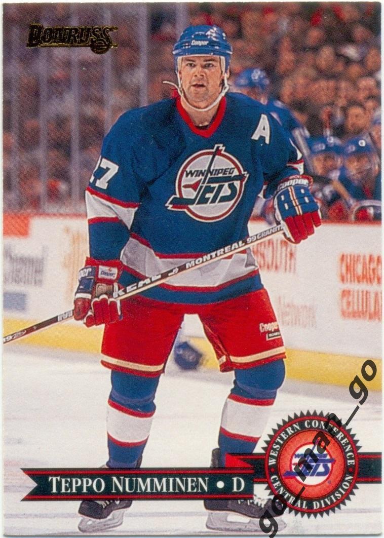 Teppo Numminen (Winnipeg Jets). Donruss NHL 1995-1996, № 261.