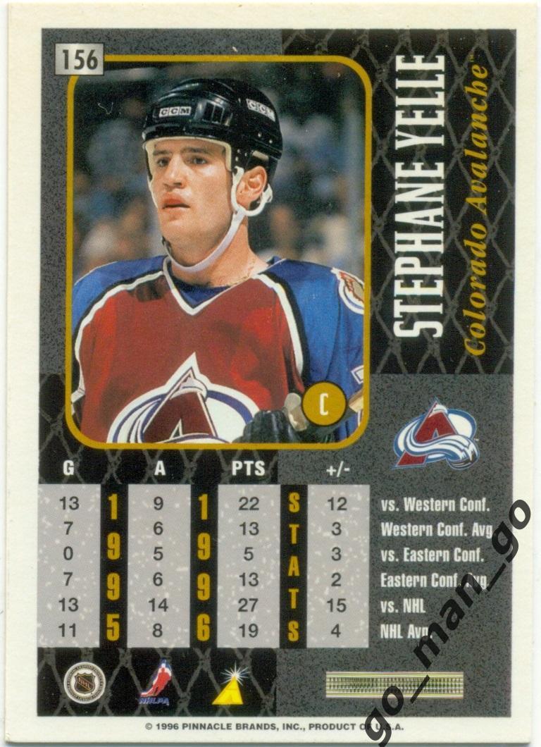 Stephane Yelle (Colorado Avalanche). Pinnacle Summit NHL 1996-1997, № 156. 1