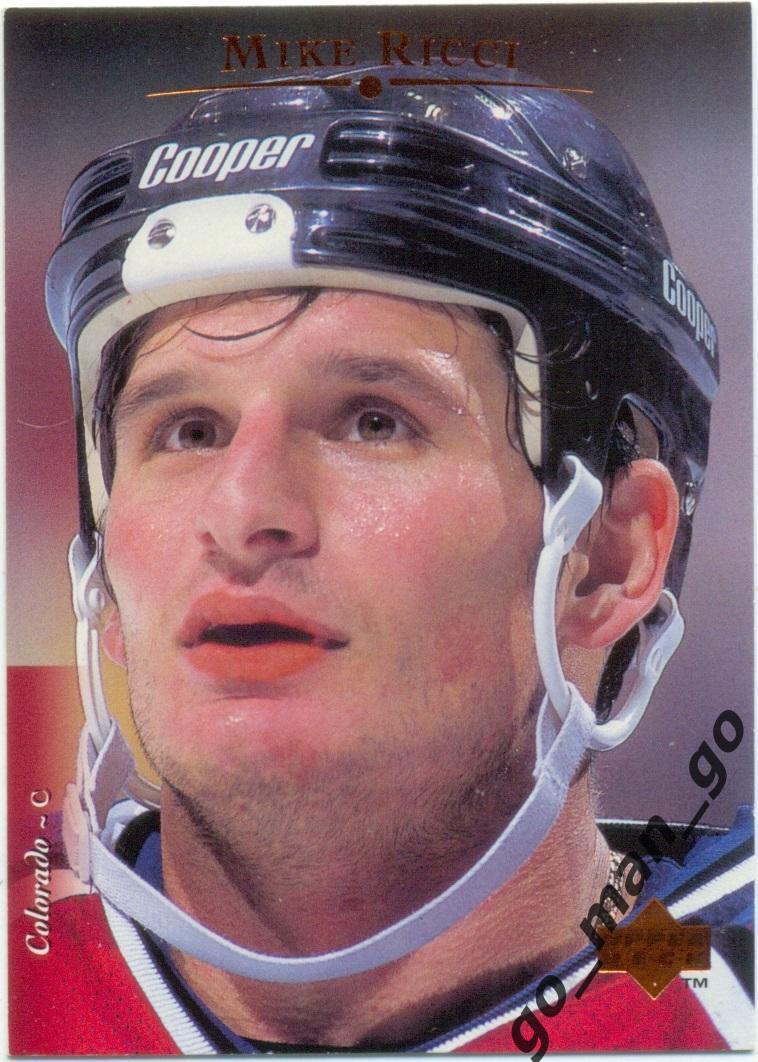 Mike Ricci (Colorado Avalanche). Upper Deck NHL 1995-1996, № 457.