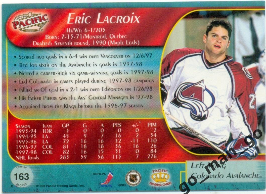 Eric Lacroix (Colorado Avalanche). Pacific NHL 1998-1999, № 163. 1