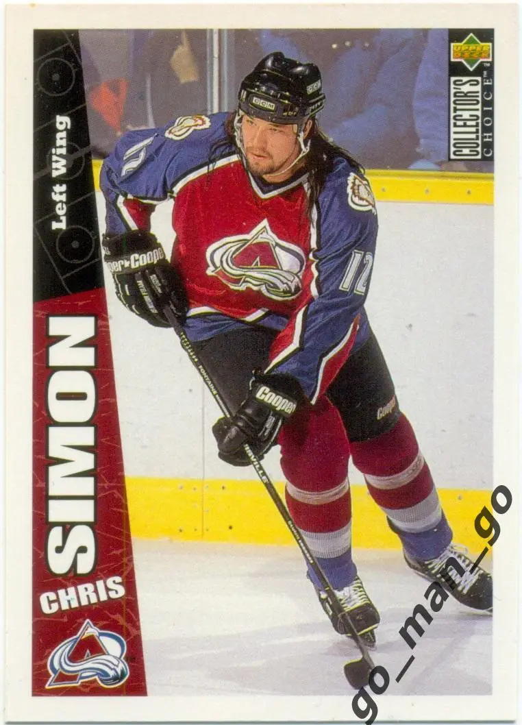 Chris Simon Colorado Avalanche. Upper Deck Collector's Choice NHL 1996-1997 № 66