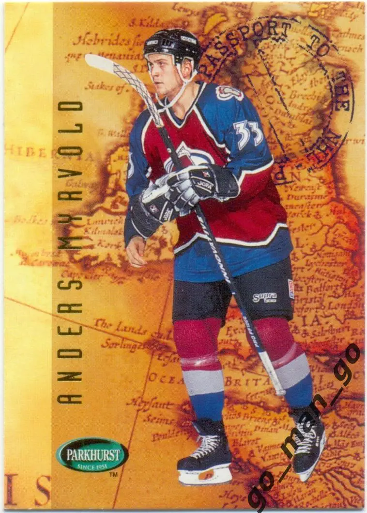 Anders Myrvold (Colorado Avalanche). Parkhurst International NHL 1995-1996 № 517