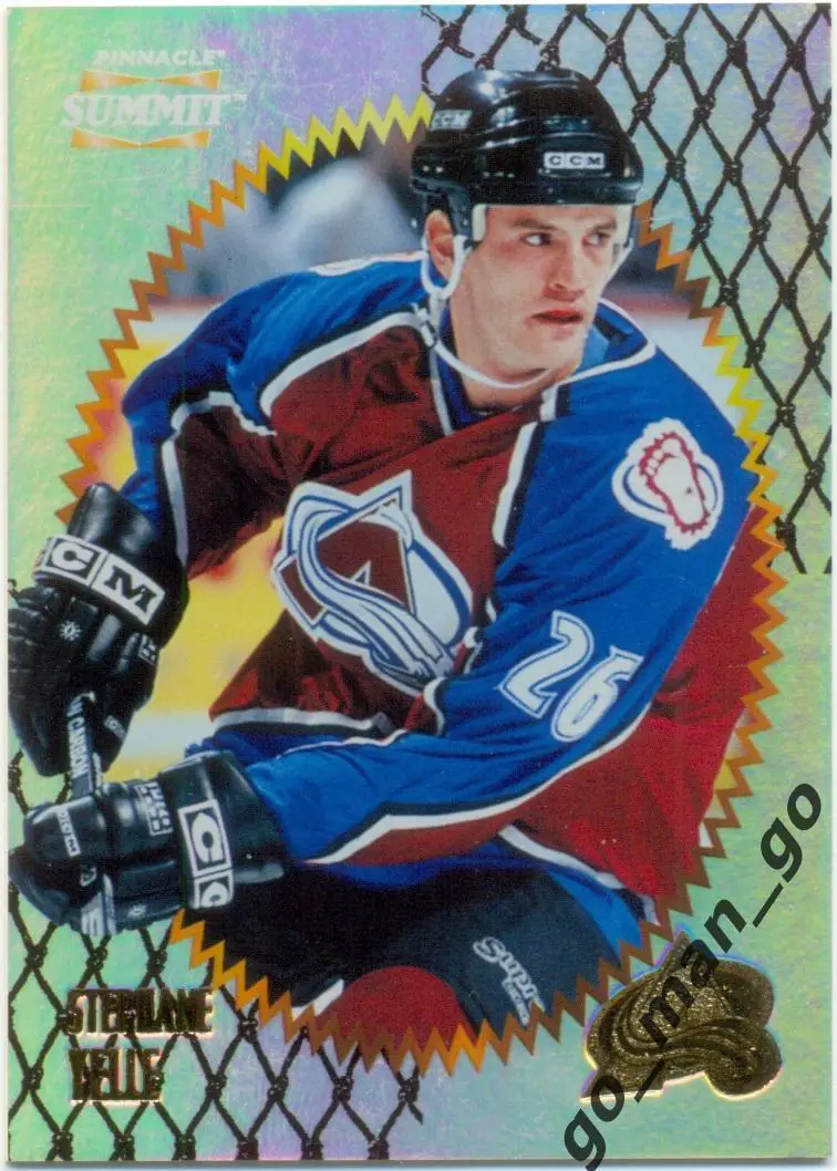 Stephane Yelle (Colorado Avalanche). Pinnacle Summit Premium NHL 1996-1997 № 156