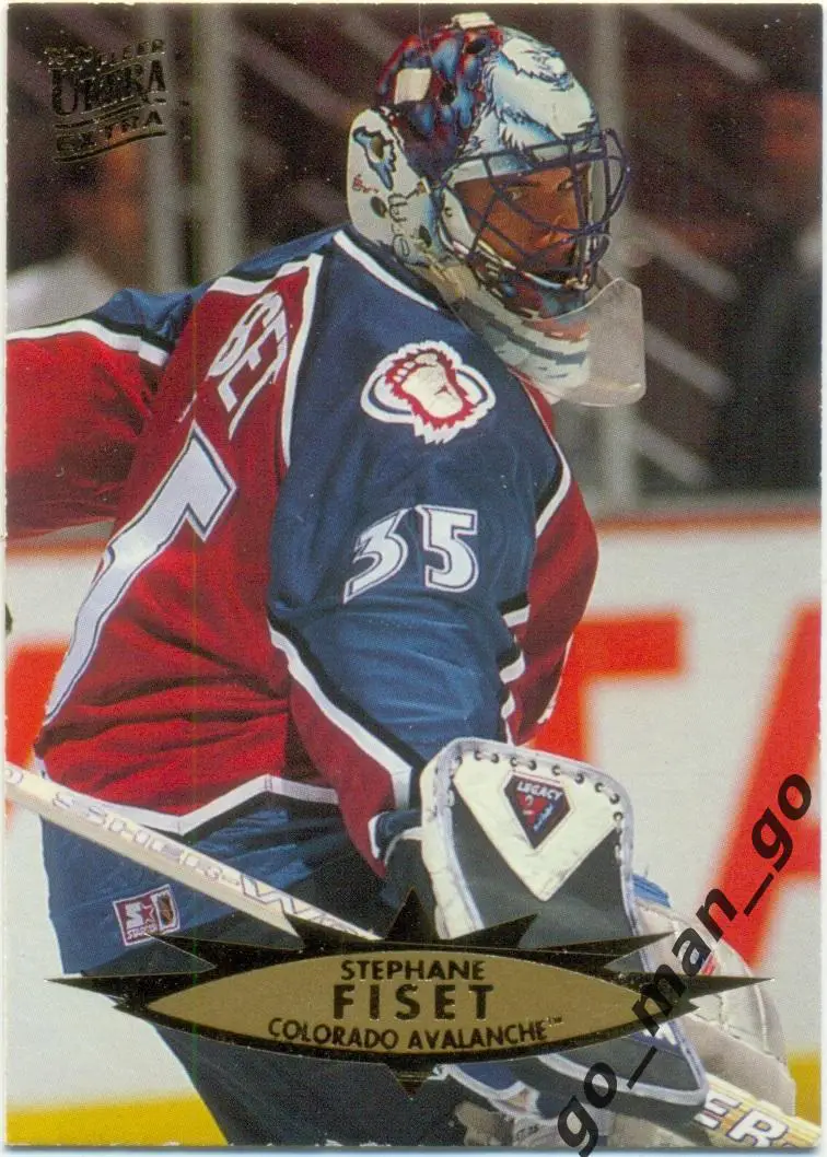 Stephane Fiset (Colorado Avalanche). Fleer Ultra NHL 1995-1996, № 220.