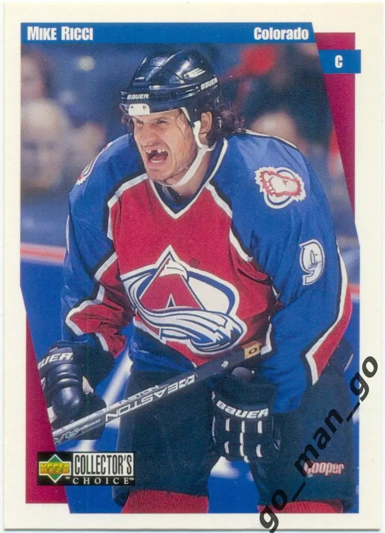 Mike Ricci (Colorado Avalanche). Upper Deck Collector's Choice NHL 1997-1998, №