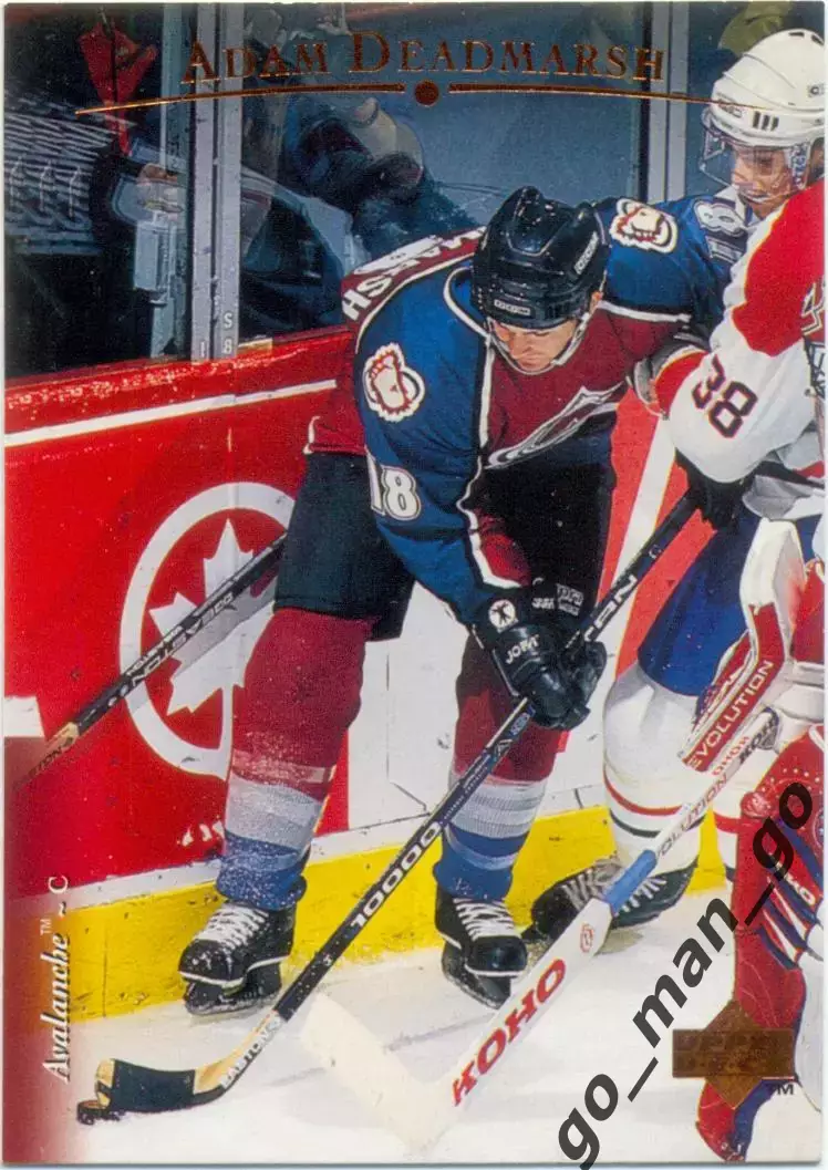 Adam Deadmarsh (Colorado Avalanche). Upper Deck NHL 1995-1996, № 65.