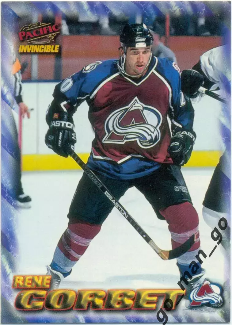 Rene Corbet (Colorado Avalanche). Pacific Invincible NHL 1997-1998, № 50.
