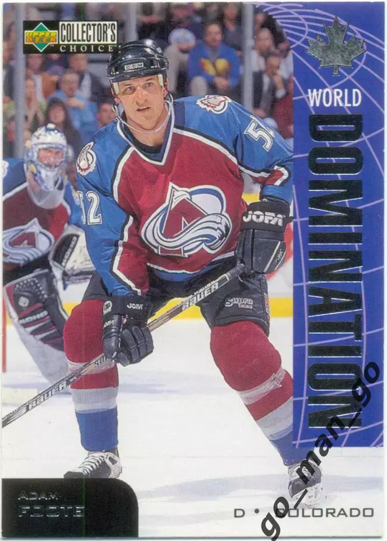 Adam Foote (Colorado Avalanche). Upper Deck Collector's Choice 1997-1998, № W16.