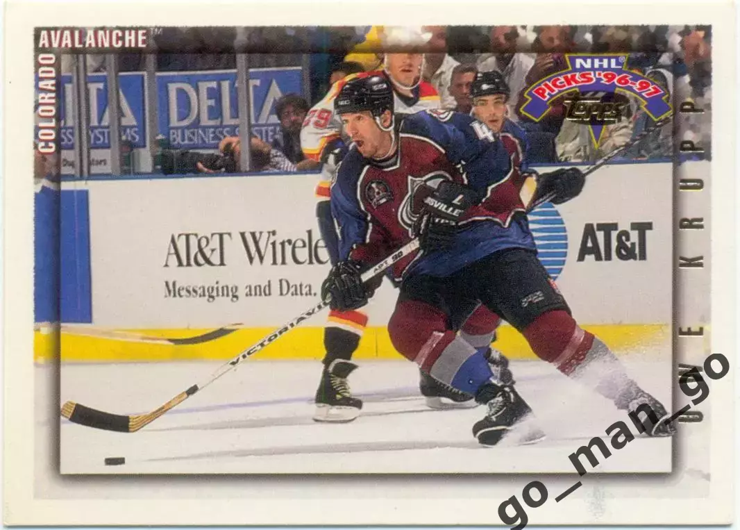 Uwe Krupp (Colorado Avalanche). Topps NHL Picks 1996-1997, № 163.