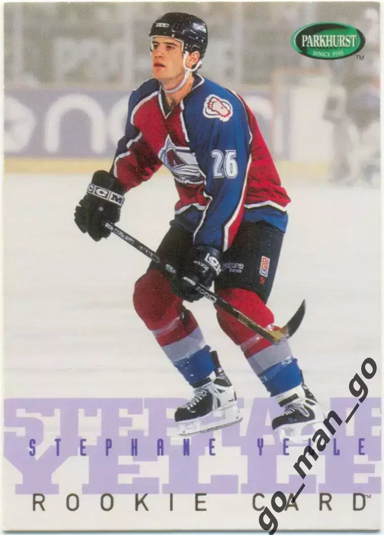 Stephane Yelle (Colorado Avalanche). Parkhurst International NHL 1995-1996 № 539