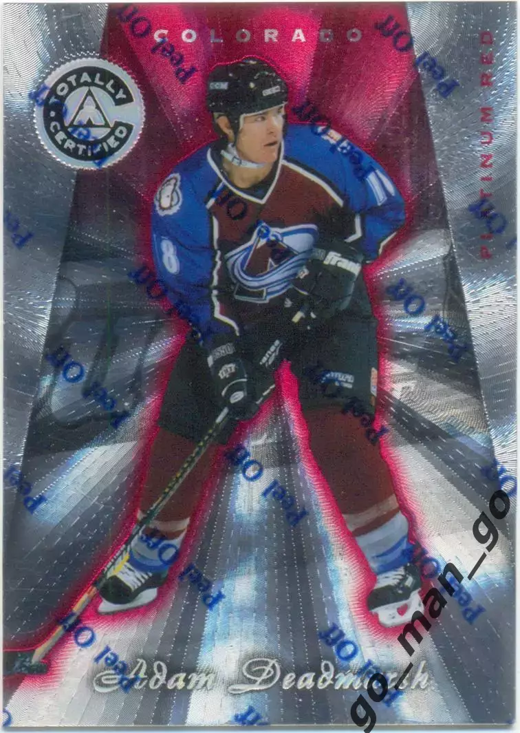 Adam Deadmarsh (Colorado). Pinnacle Totally Certified Platinum Red 1997-1998 112