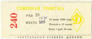 ЦСКА Москва – ДИНАМО Ставрополь 10.06.1986.