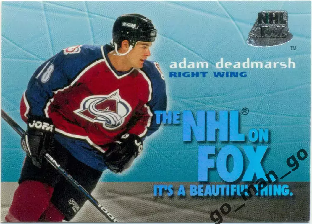 Adam Deadmarsh (Colorado Avalanche). SkyBox Impact NHL on Fox 1995-1996, № 4.