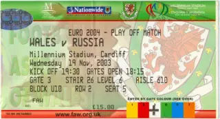 УЭЛЬС сборная – РОССИЯ сборная 19.11.2003 чемпионат Европы квалиф. стыковой матч