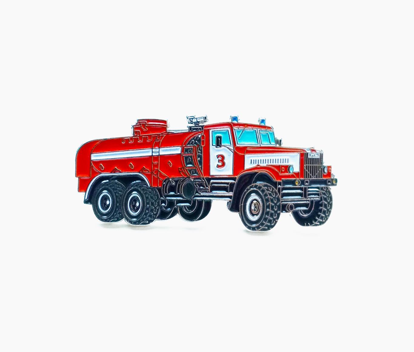Значок пожарная машина Краз